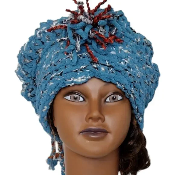 Slouchy Boho Hat OOAK Handmade Crochet Free Hand Women's One Size - Picture 1 of 10